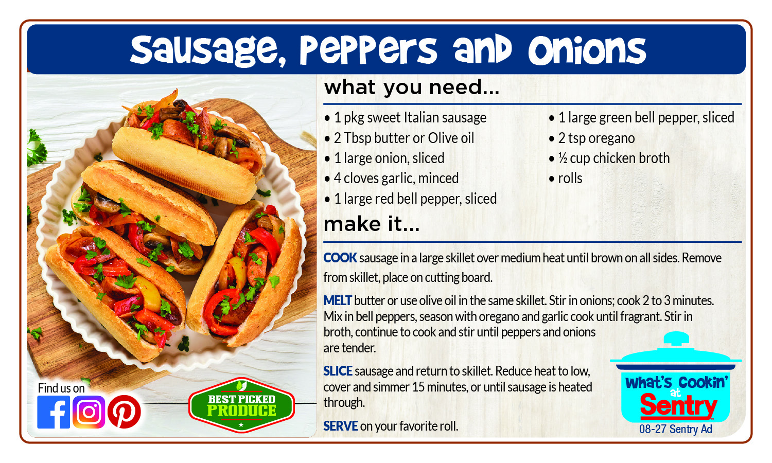 Recipe: Sausage, Peppers, and Onions